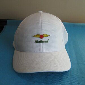 LevelWear Baltusrol Fitted Flex Fit White Mesh Golf Baseball Hat Cap